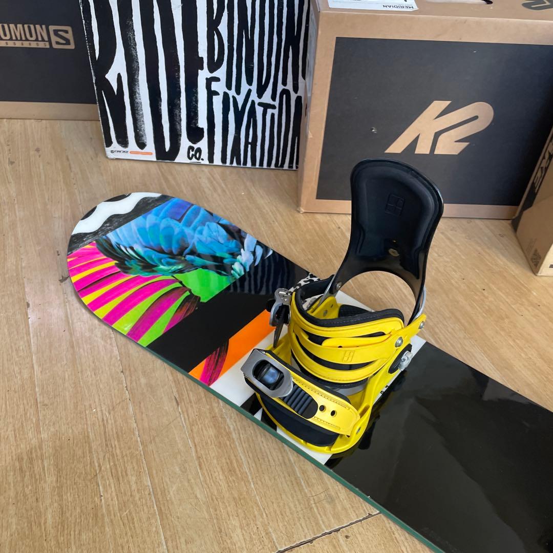 RIDE×FORUM　ライド　バイン付スノーボードセット　138㎝キッズお勧め◎