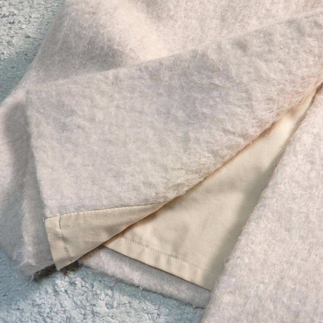 アダムエロぺ モヘヤ 起毛 シャギー 両Vネック ロング コート