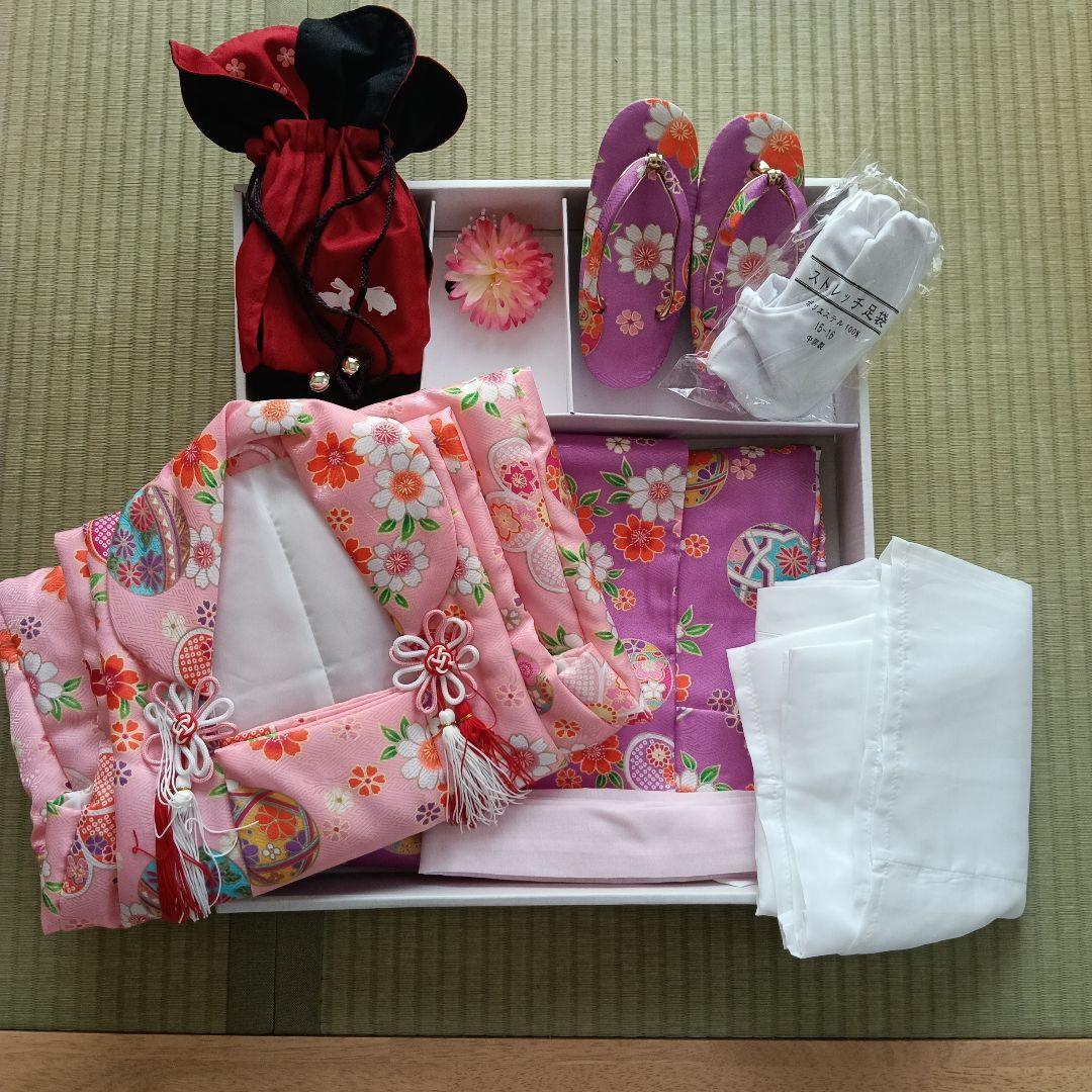 七五三　三才　被布セット着物　女の子　100センチ