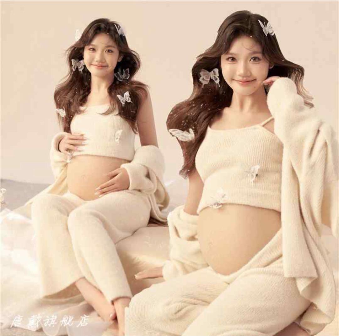 マタニティフォト　衣装　ニット マタニティウェア