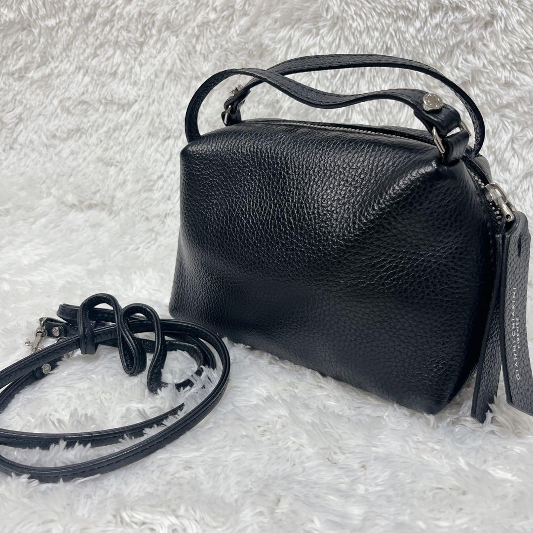 【極美品】GIANNI CHIARINI アリファ S ショルダーバッグ　黒