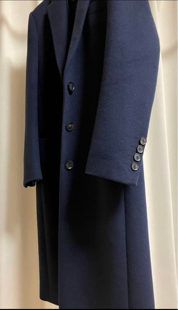 美品Gucci ネイビー チェスターコート ウール素材
