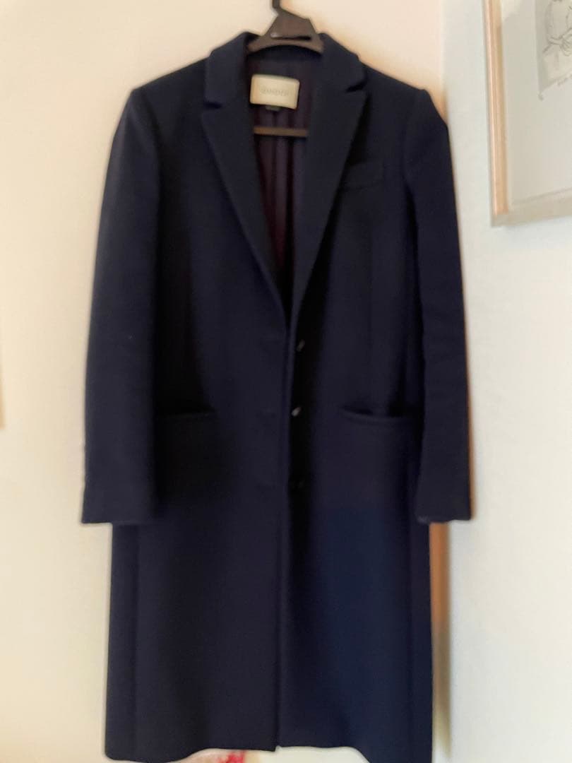 美品Gucci ネイビー チェスターコート ウール素材