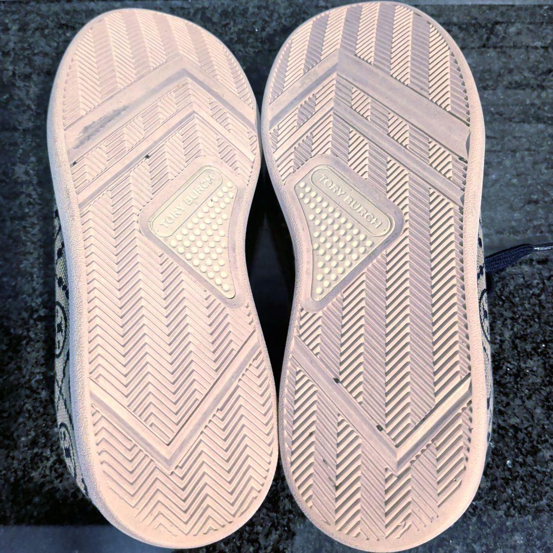 TORY BURCH トリーバーチ ロゴ モノグラム ネイビー 23.5cm