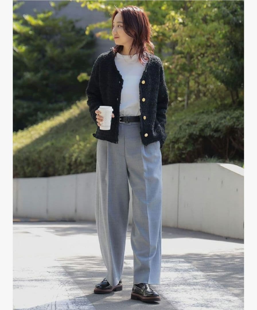 B:MING by BEAMS ツイードカーデ　新品ローファー24cmおまとめ