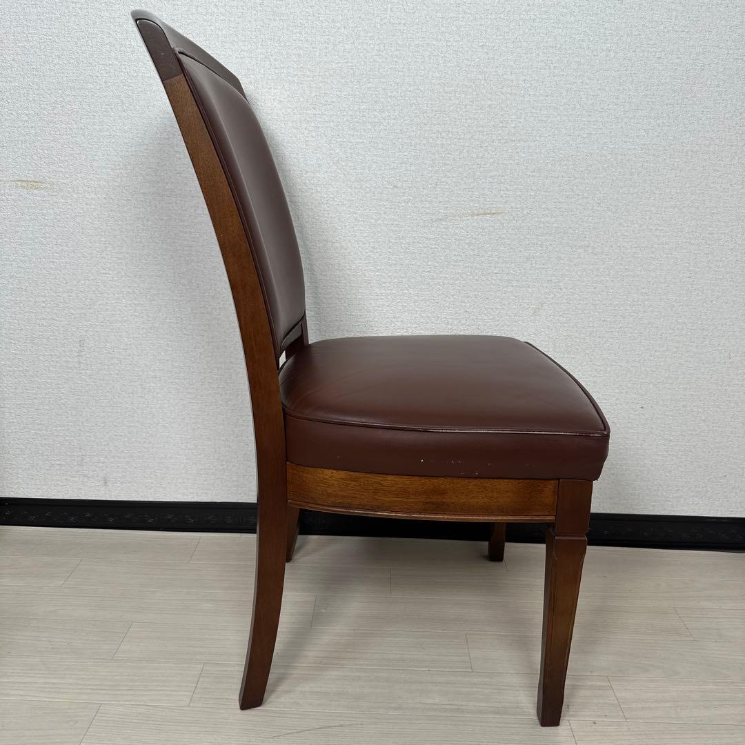 マルニ木工 地中海 本革チェア 高級クラシック家具 ダイニングチェア ※i4※