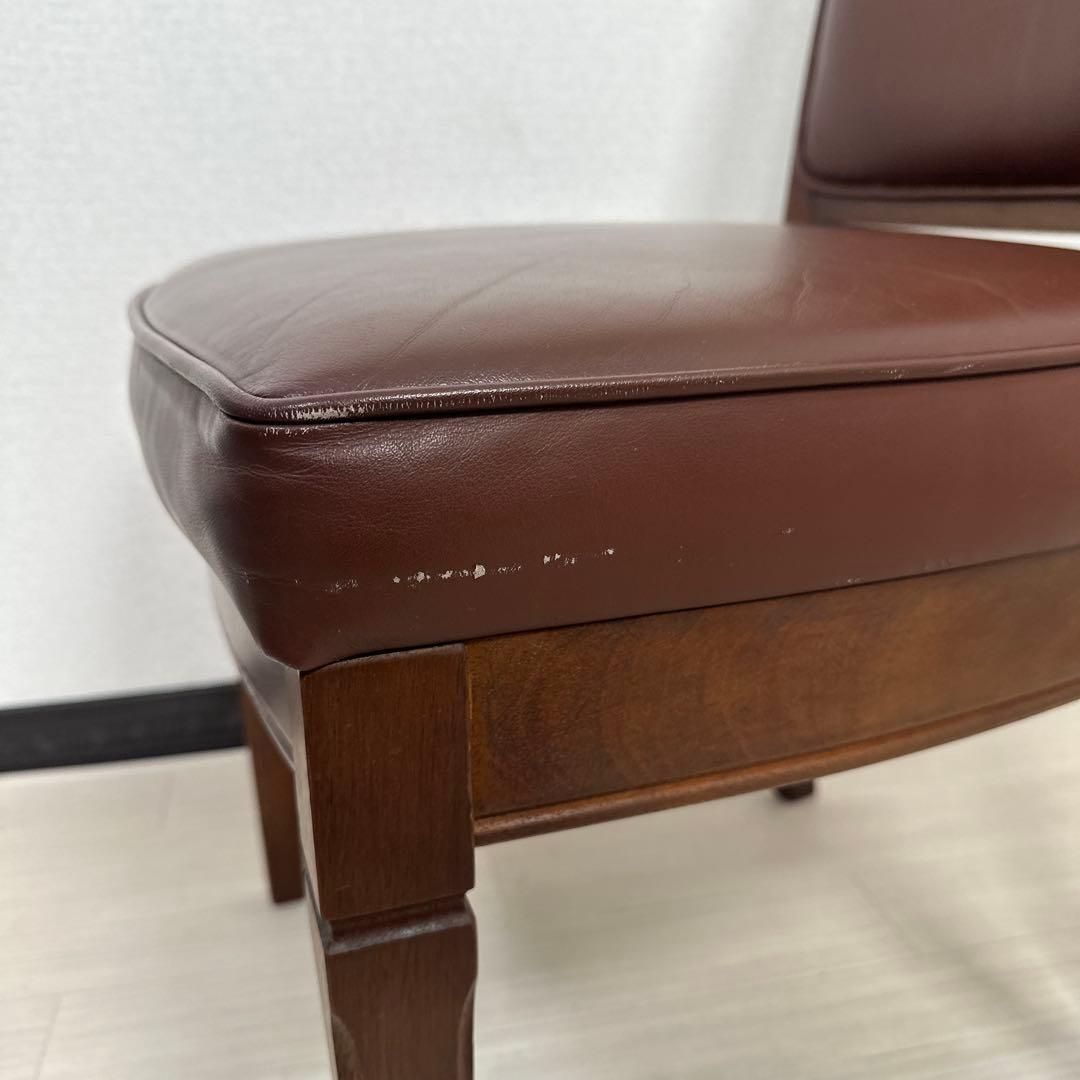 マルニ木工 地中海 本革チェア 高級クラシック家具 ダイニングチェア ※i4※