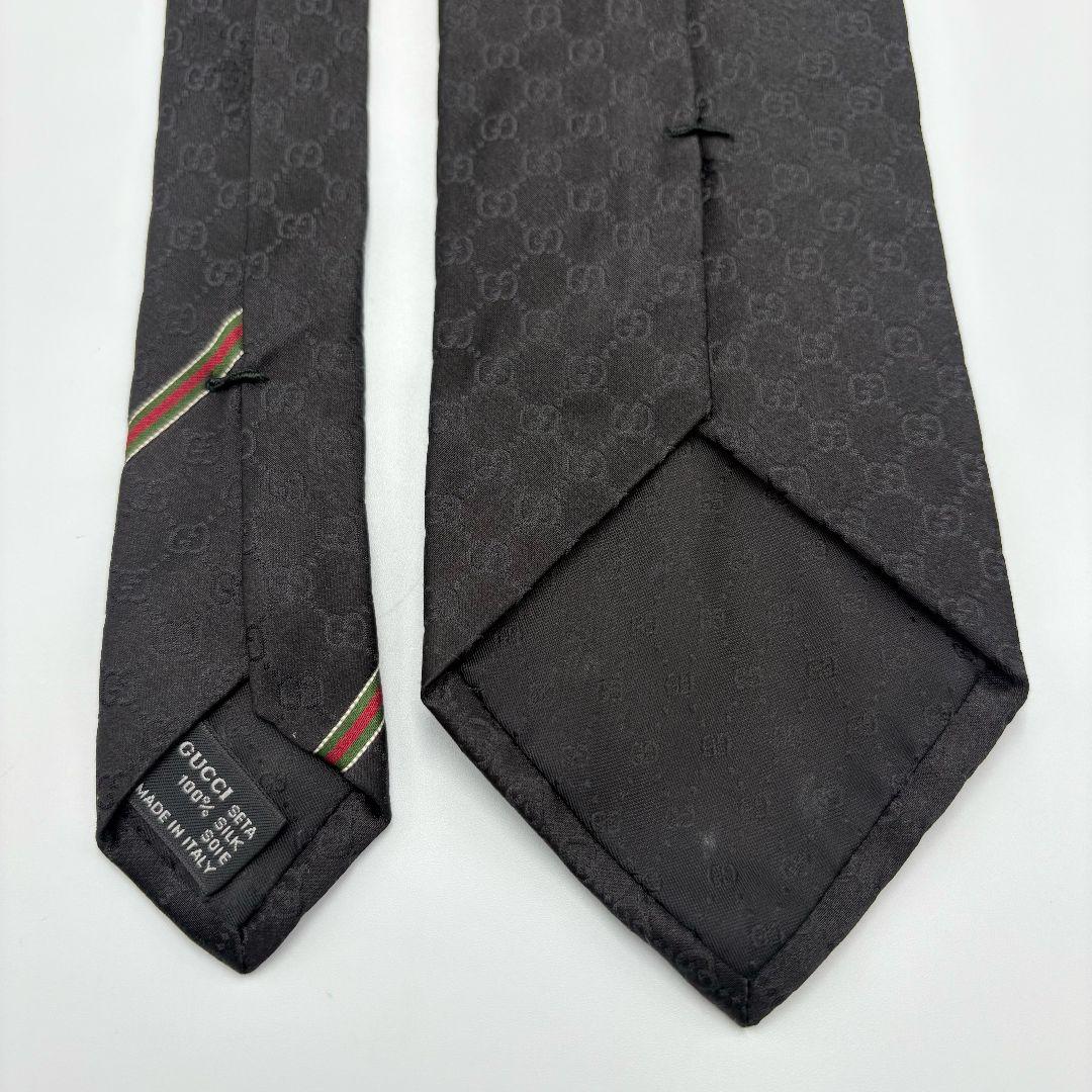 美品✨ グッチ マイクログッチ GG シェリーライン ネクタイ シルク100%