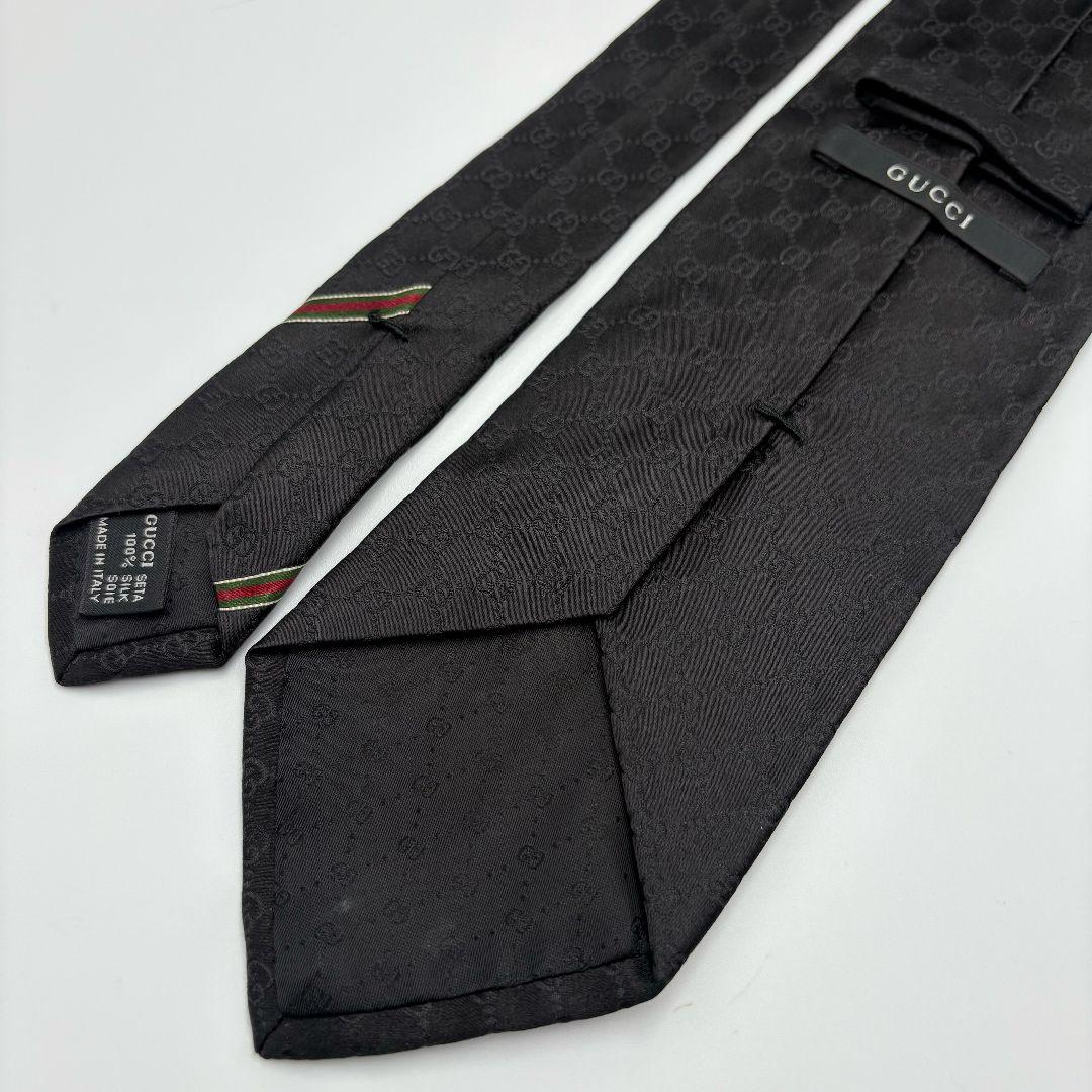 美品✨ グッチ マイクログッチ GG シェリーライン ネクタイ シルク100%