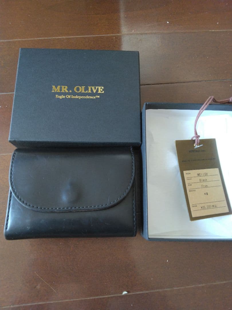 MR. OLIVE 黒 クロムエクセル三つ折り財布