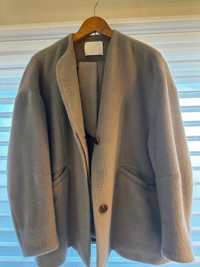 mame ウールシャギージャケット