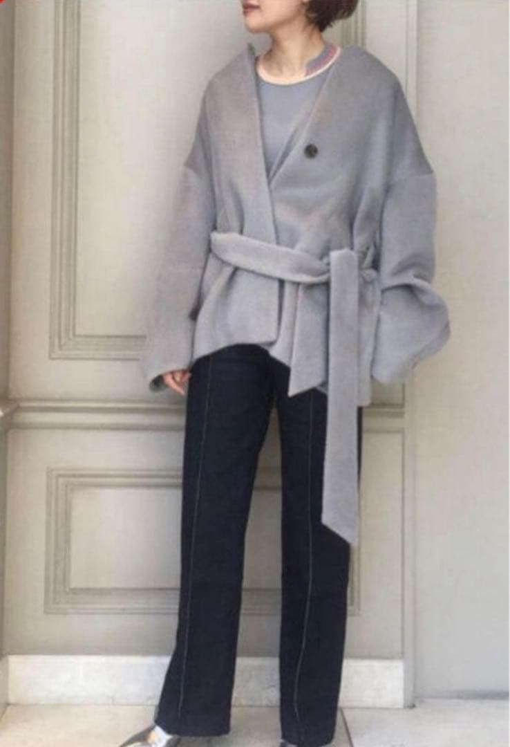 mame ウールシャギージャケット