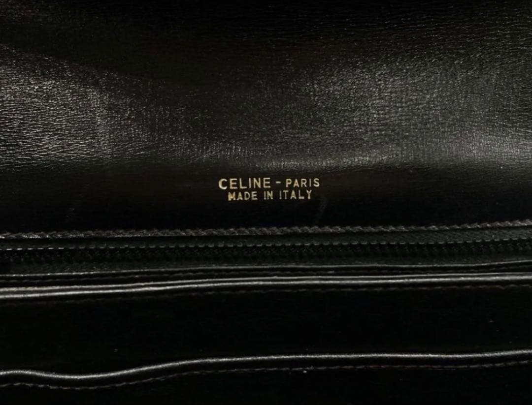 CELINE セリーヌ　ショルダー　バッグ　ブラック ヴィンテージ レザー