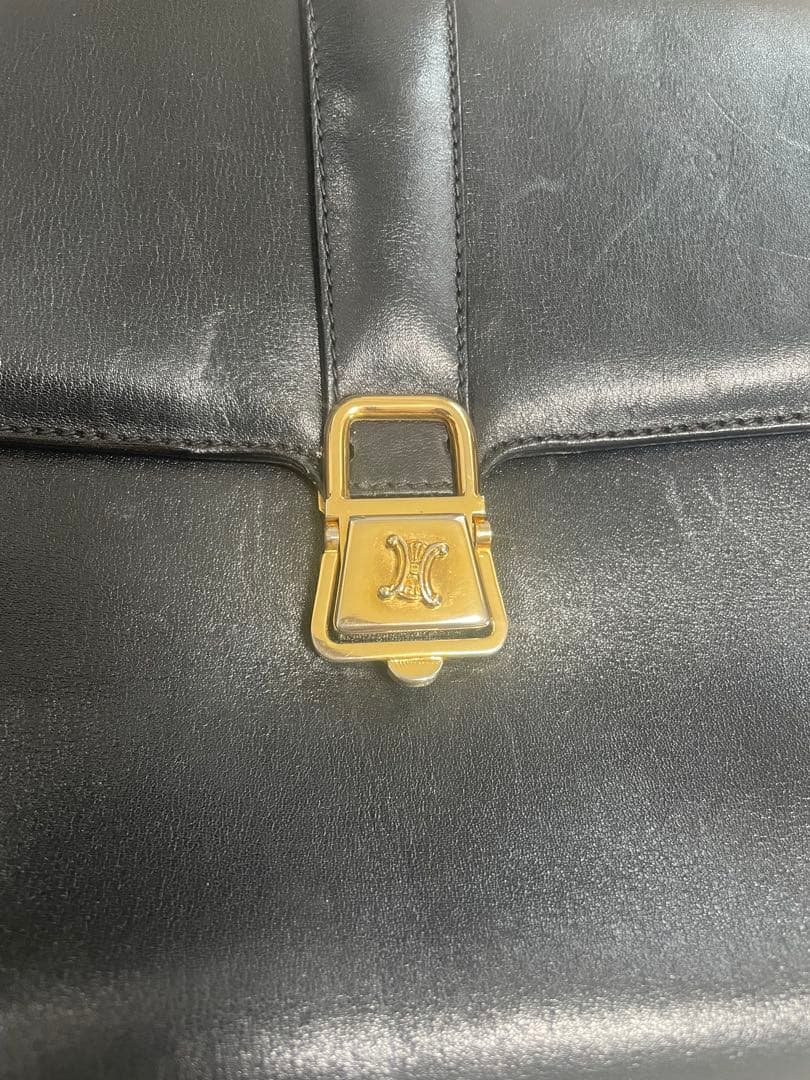 CELINE セリーヌ　ショルダー　バッグ　ブラック ヴィンテージ レザー