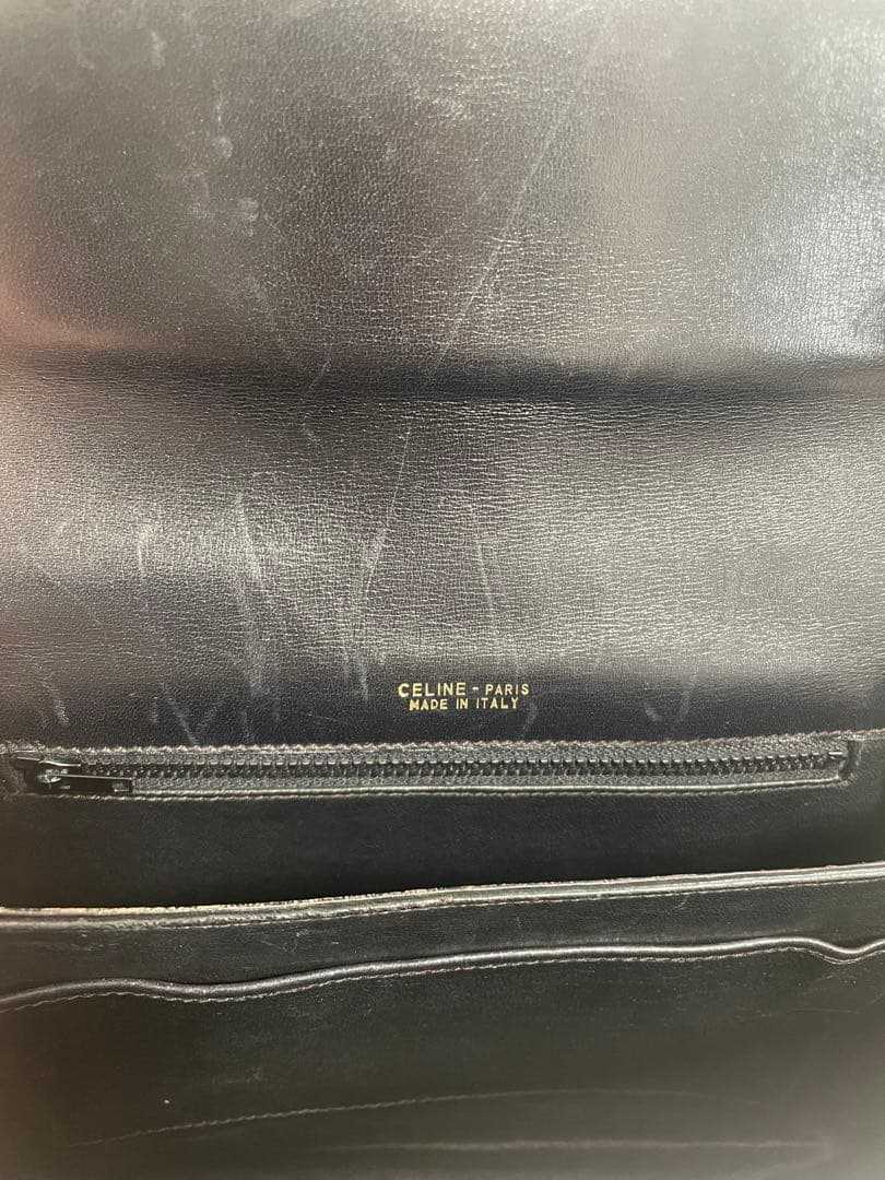 CELINE セリーヌ　ショルダー　バッグ　ブラック ヴィンテージ レザー