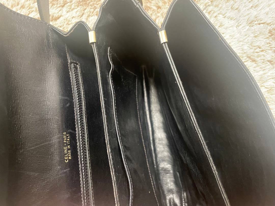 CELINE セリーヌ　ショルダー　バッグ　ブラック ヴィンテージ レザー