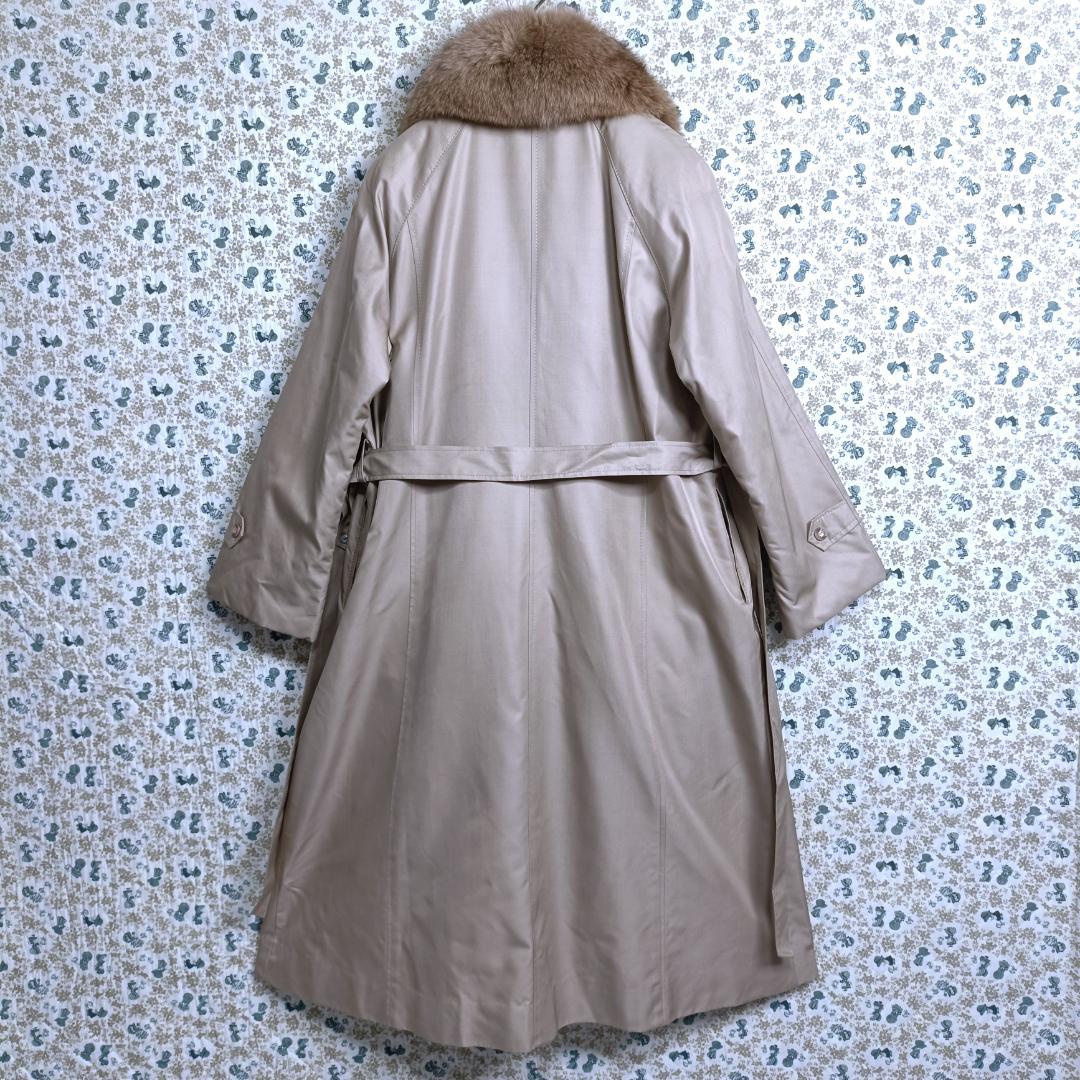ファーコート☆女優襟　おそらくフォックスファー　絹　ライナー　ラムファー　13
