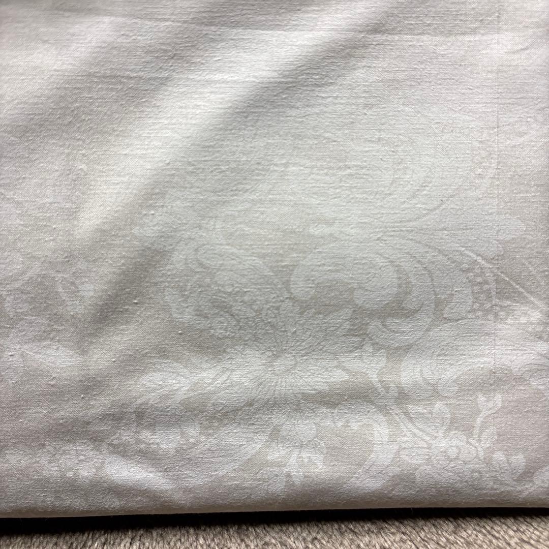 未使用 ラルフローレン フラットシーツ ツイン ベージュ 総柄 USA製