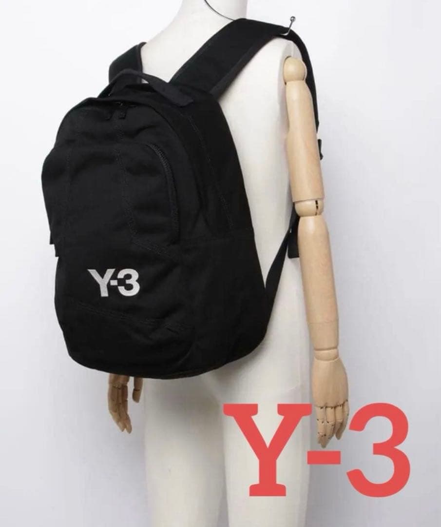 Y-3 黒 バックパック ロゴ　リュック ブラック