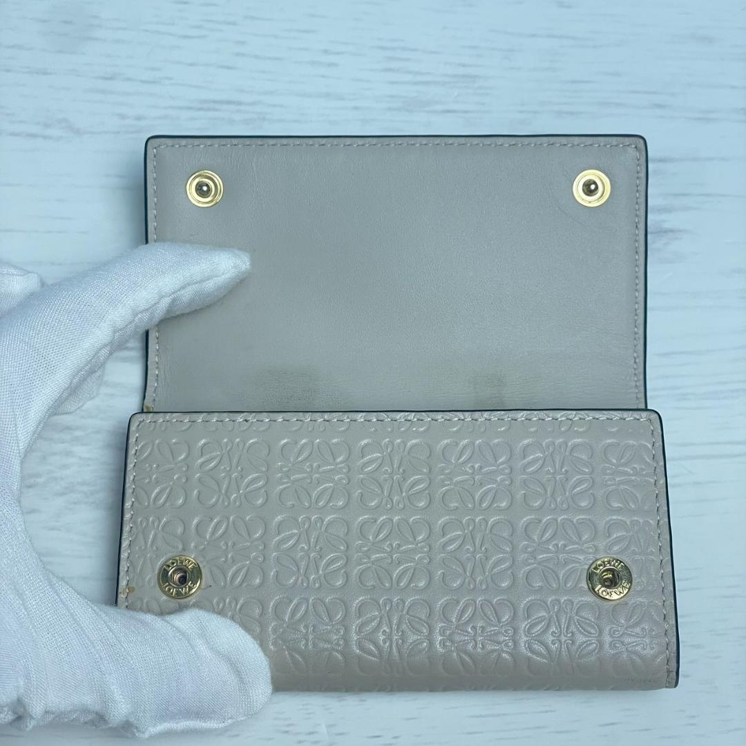 【美品】 LOEWE ロエベ リピートアナグラム 6連キーケース ベージュ
