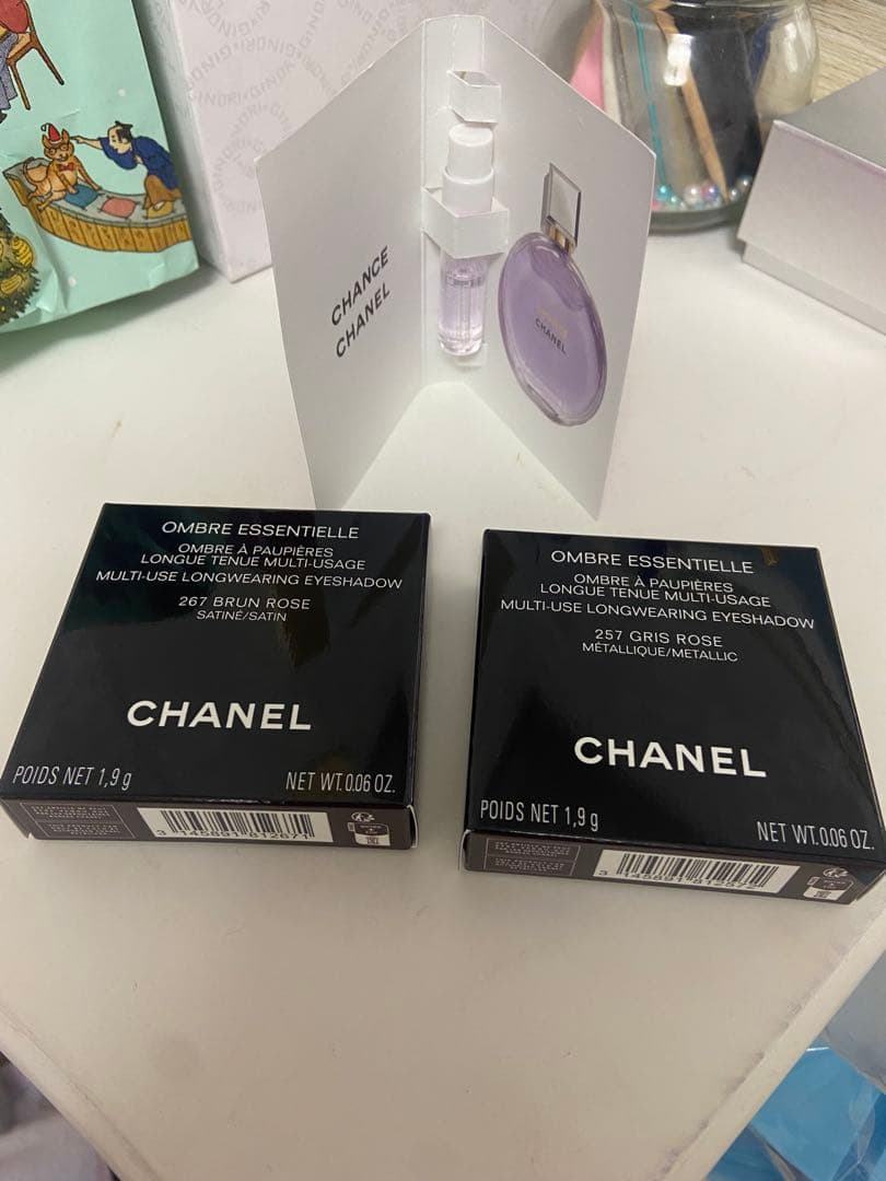 ✨CHANEL オンブルエサンシエル257 267グリ ローズ ルージュヌワール