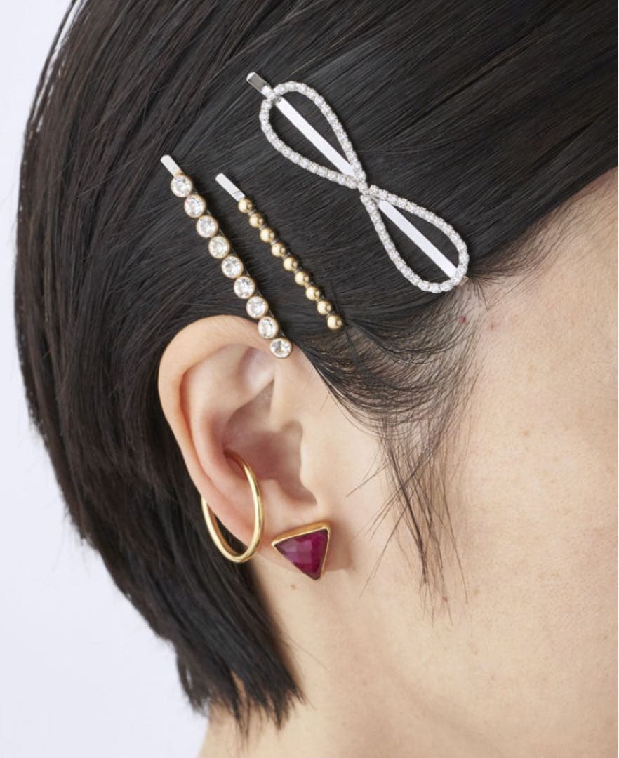 み プティローブノアー リボンちゃん ヘアピン