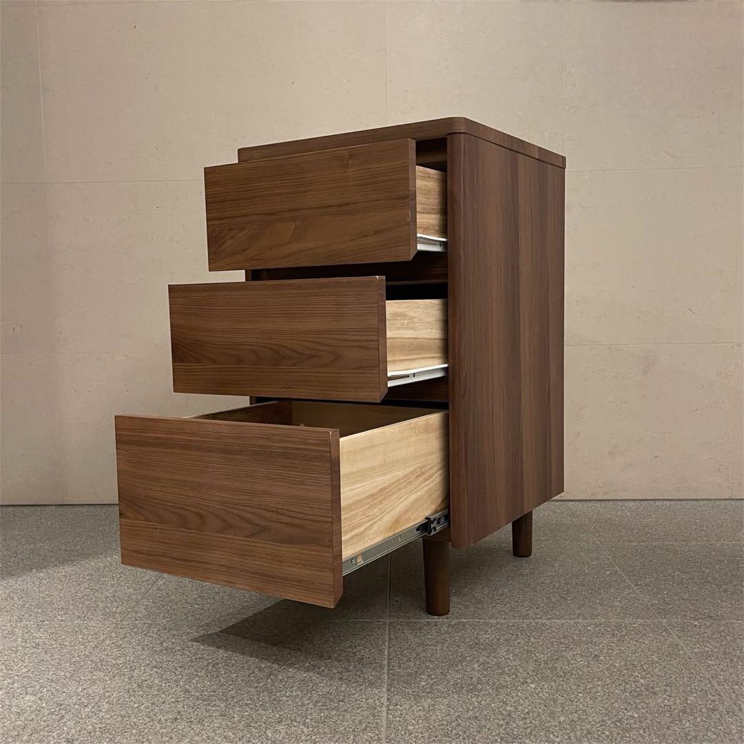 ISSEIKI MUSE チェスト LC40-3 ウォルナット 3段収納