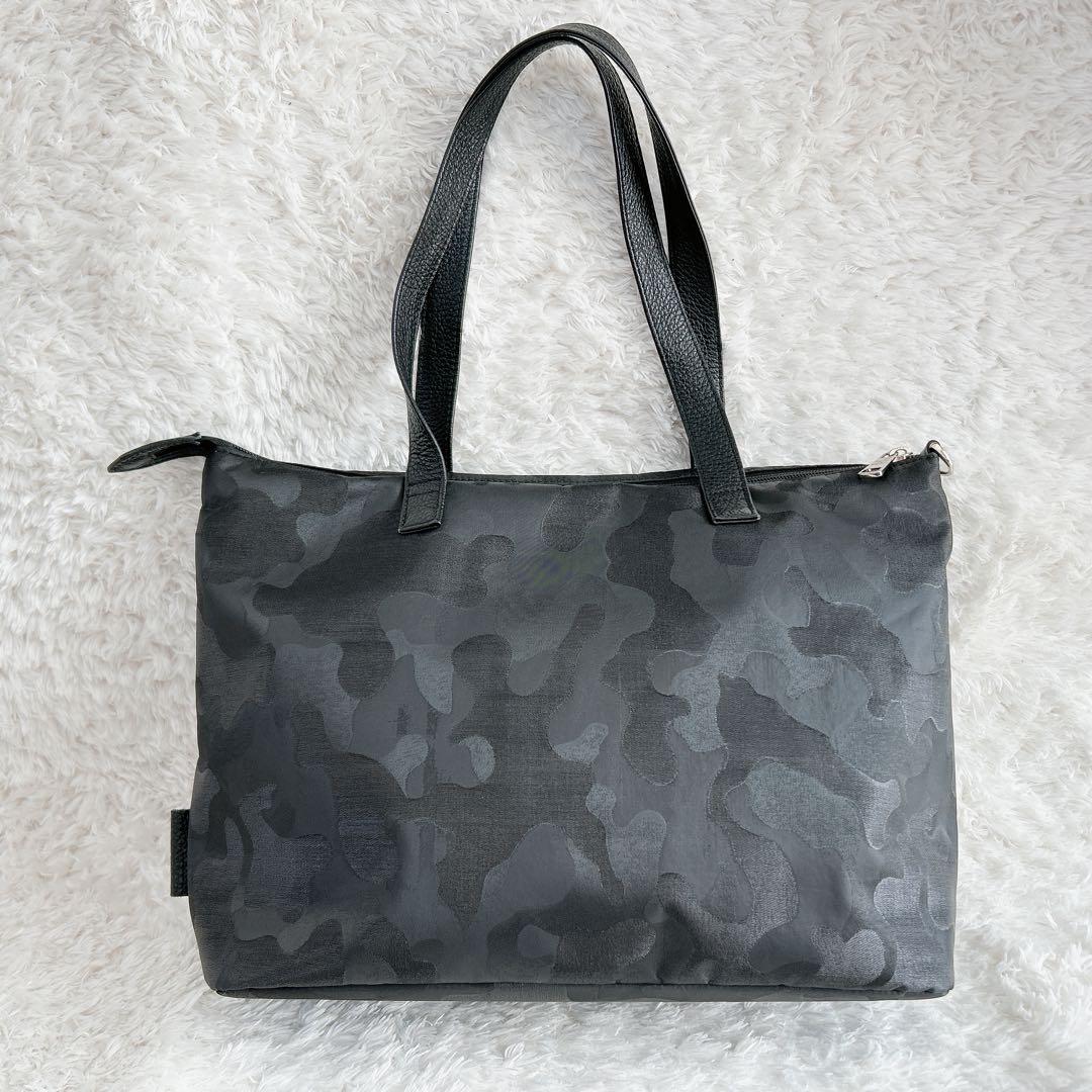 サロンドアルファード スマイル トートバッグ カモフラ 日本製