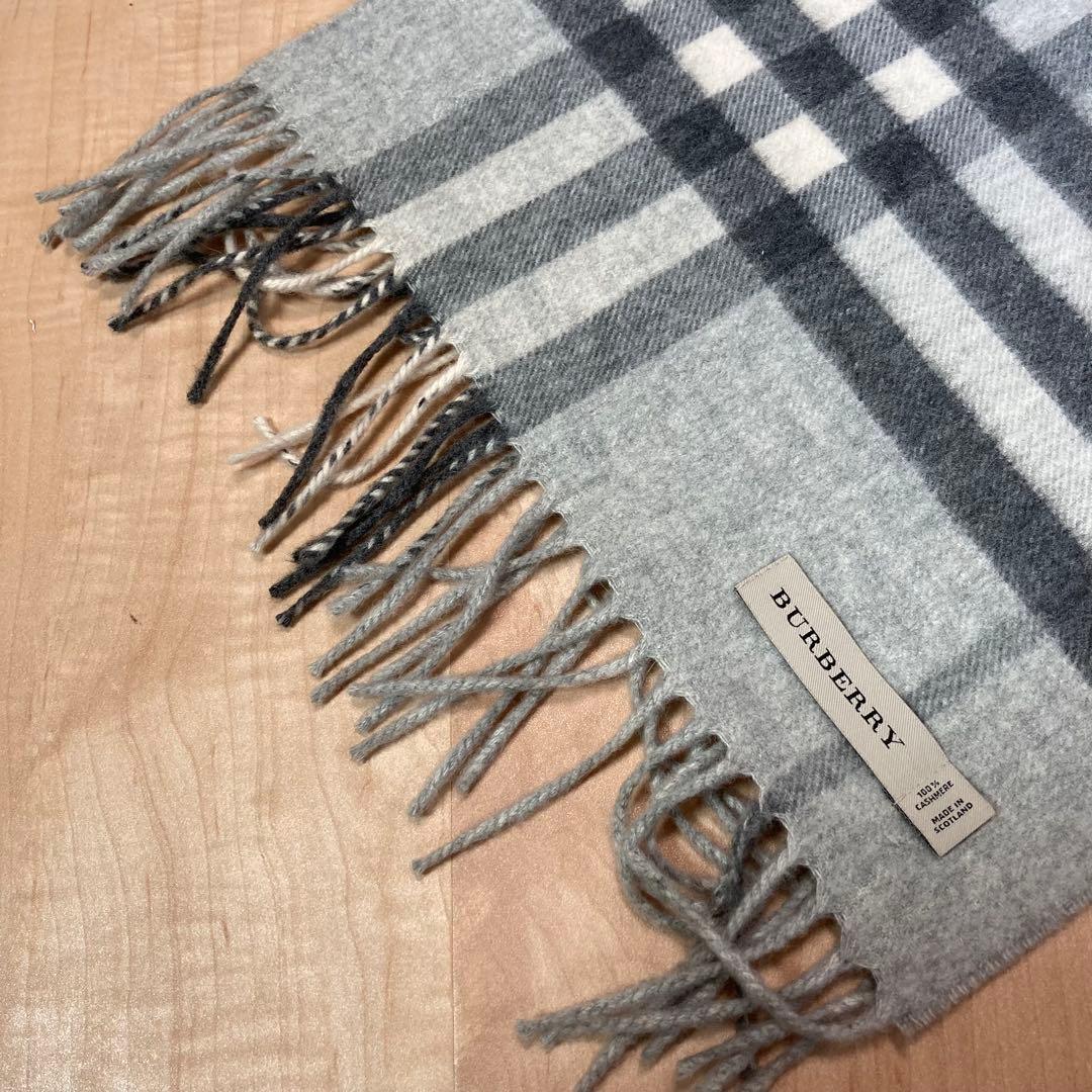 極美品！BURBERRY バーバリー カシミヤ100% ノバチェック マフラー