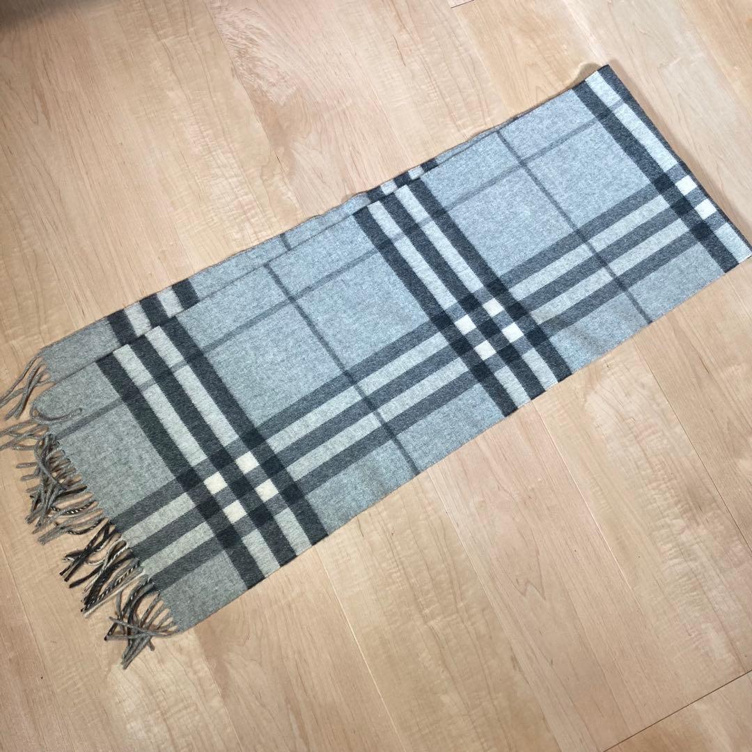 極美品！BURBERRY バーバリー カシミヤ100% ノバチェック マフラー