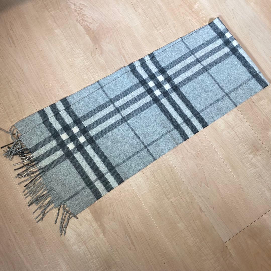 極美品！BURBERRY バーバリー カシミヤ100% ノバチェック マフラー