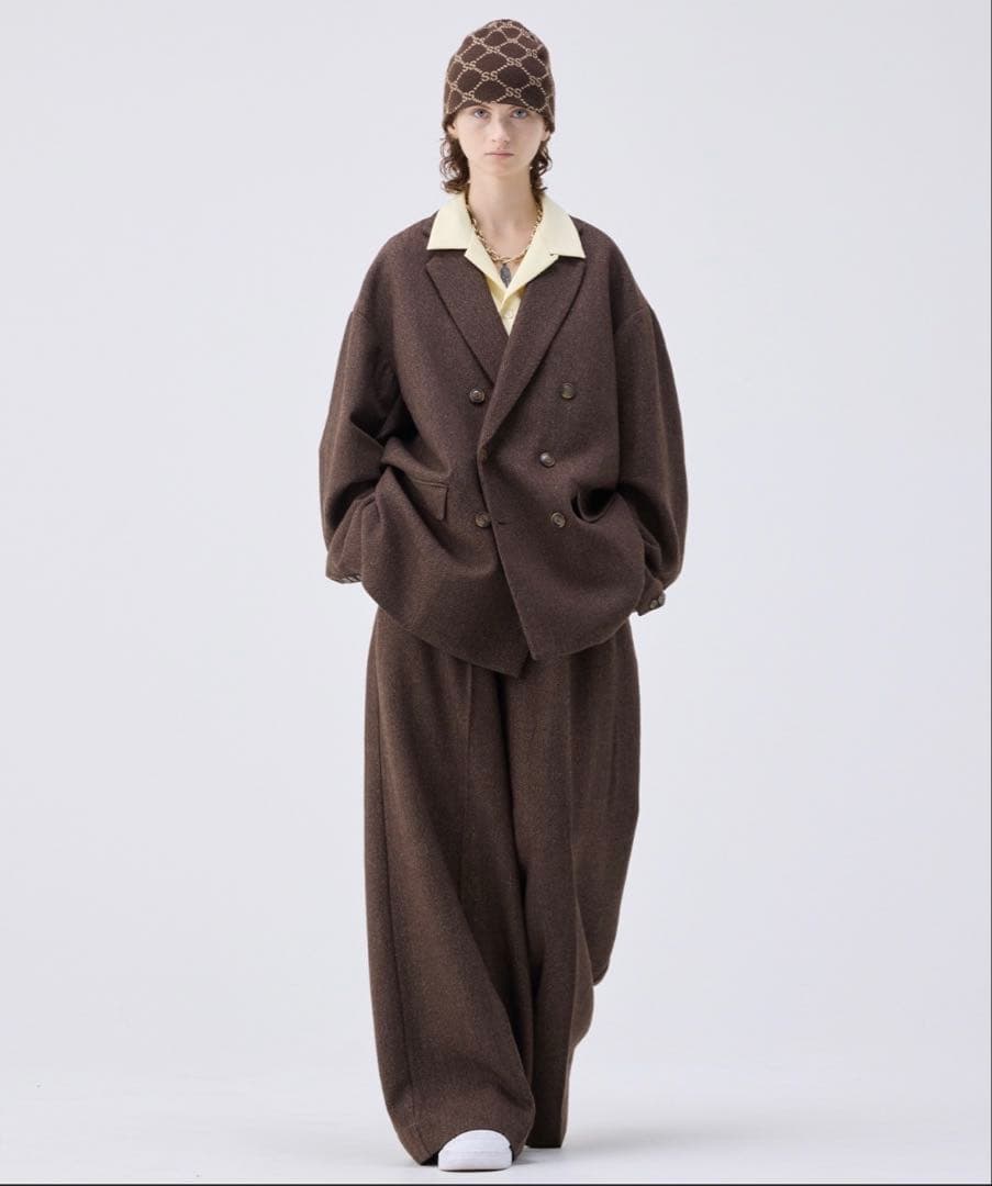soerte オーバーサイズダブルブレストジャケット ブラウン サイズ1