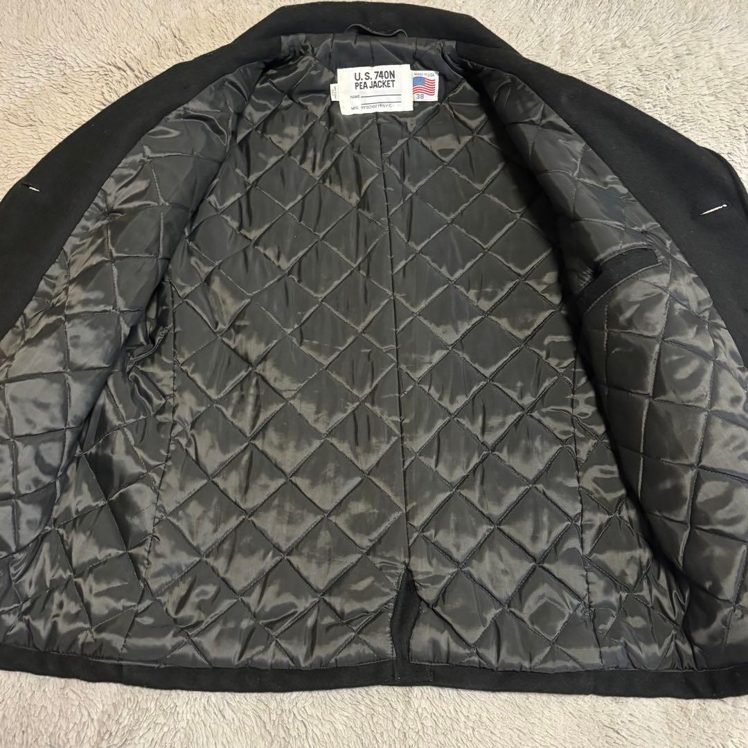美品　Schott ショット U.S.740N Pコート38 黒 USA製
