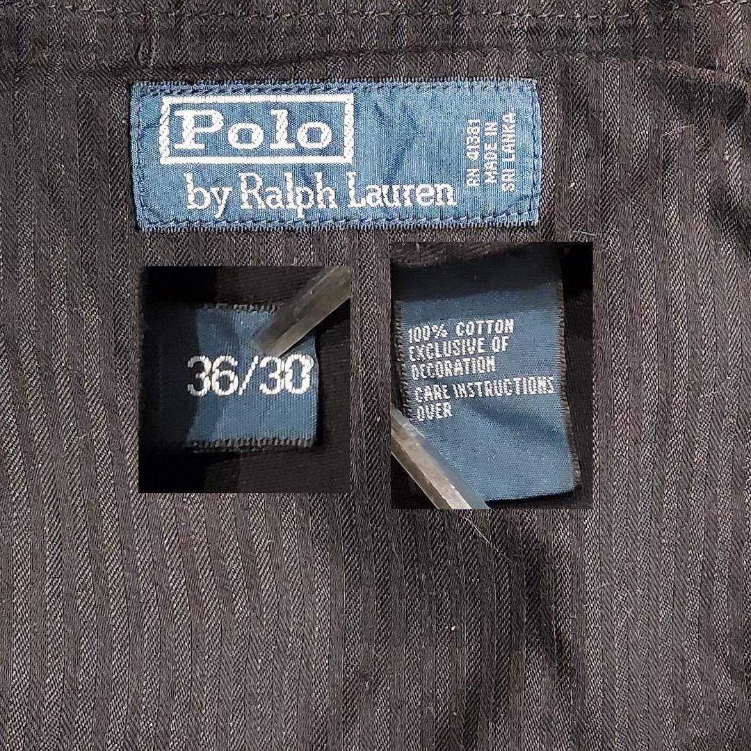ポロバイ ラルフローレン W36 ポロチノ チノパン 古着 黒 17870
