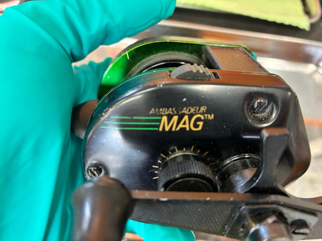 ABUアンバサダーMAG1PLUS グリーンフレームFN84-3