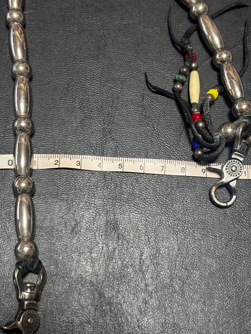 FUNNY シルバーウォレットチェーン　シルバービーズ