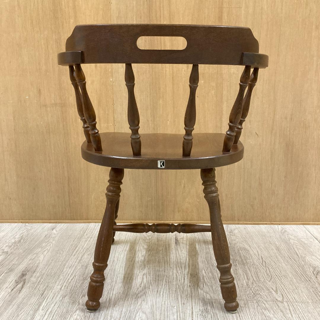 【飛騨産業】キツツキ　アームチェア　ダイニングチェア　椅子　木製　B