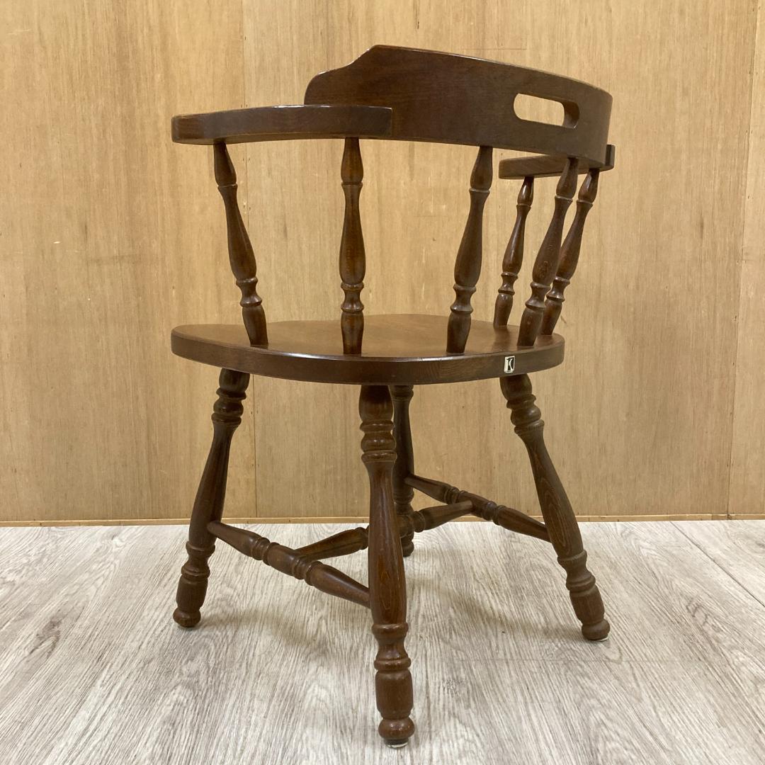 【飛騨産業】キツツキ　アームチェア　ダイニングチェア　椅子　木製　B