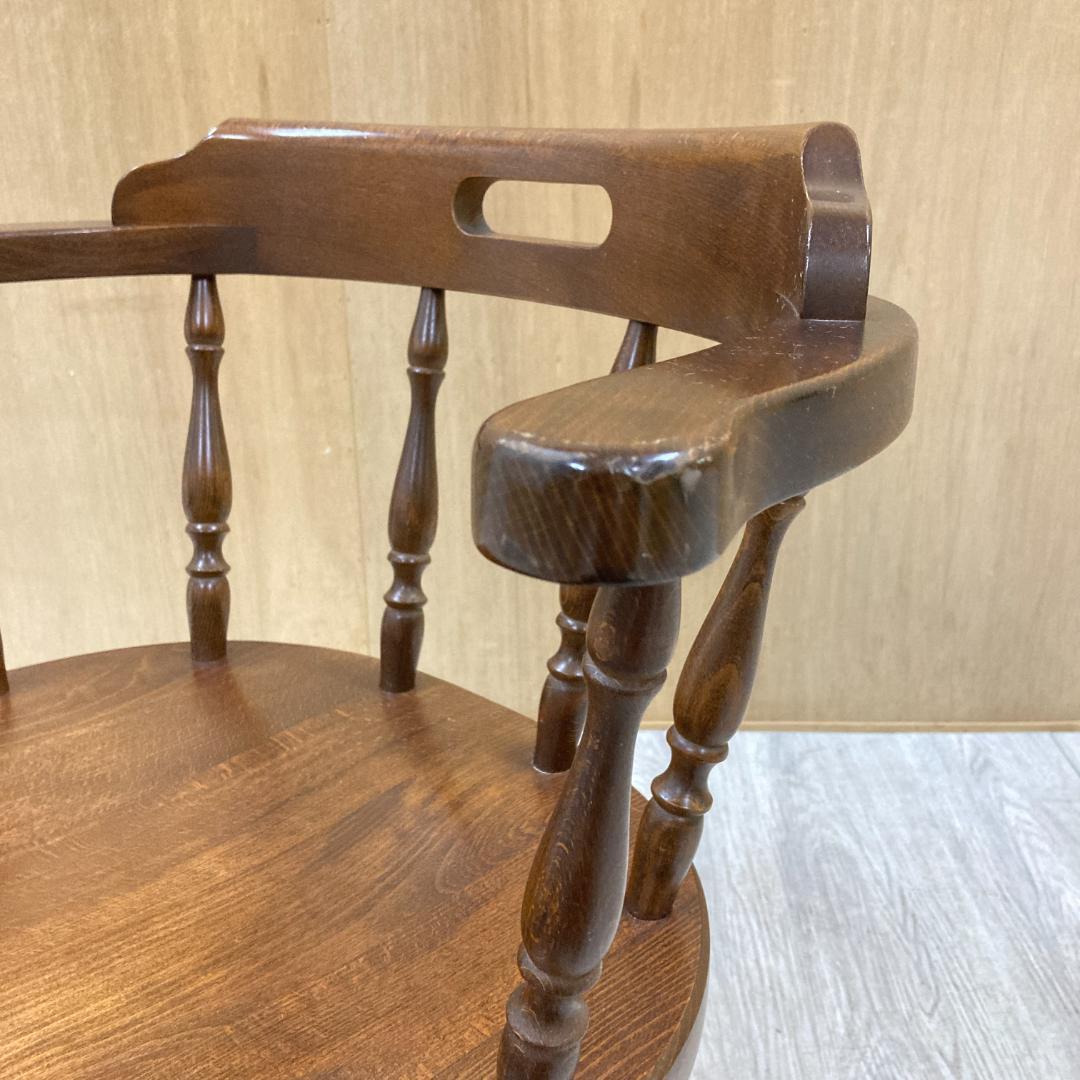 【飛騨産業】キツツキ　アームチェア　ダイニングチェア　椅子　木製　B