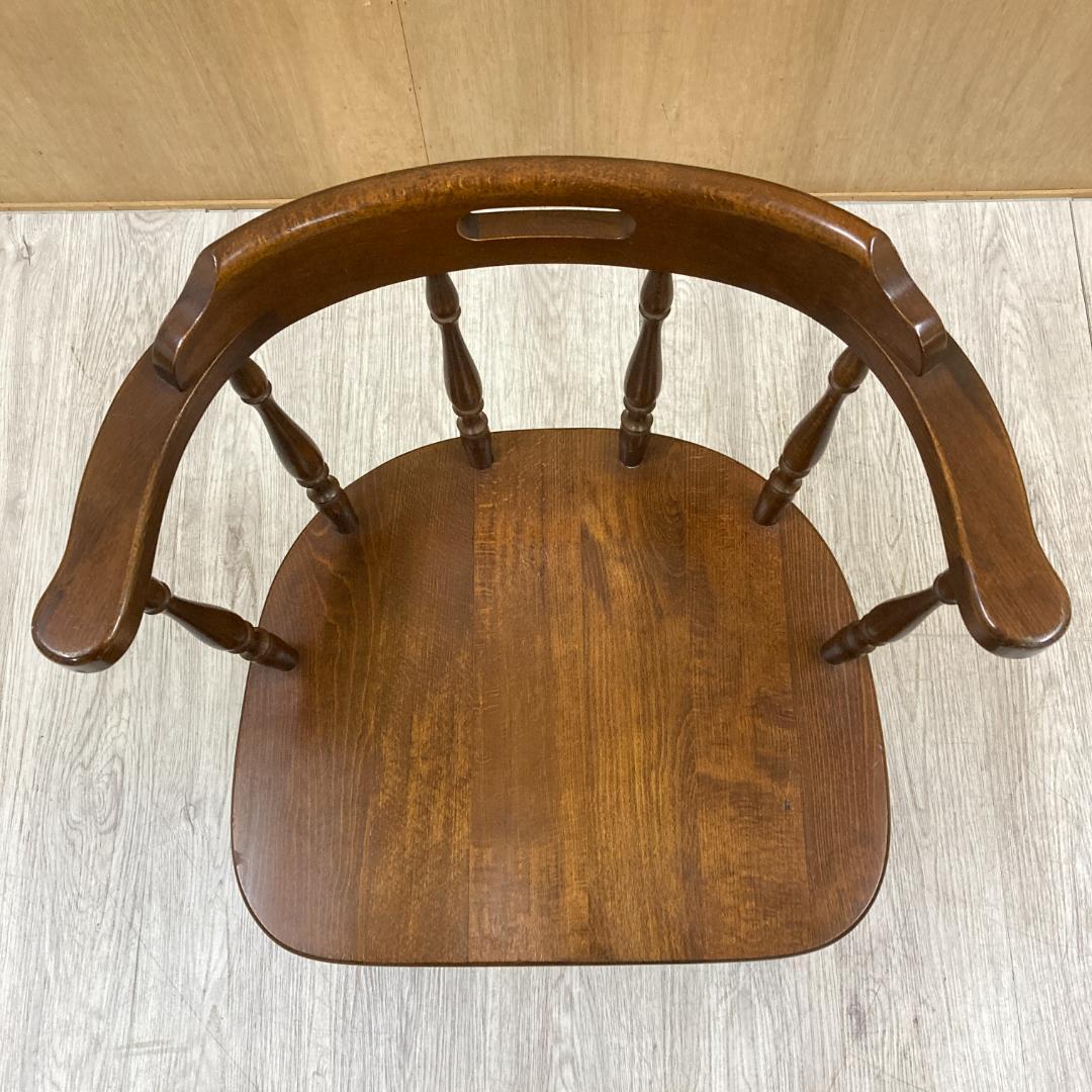 【飛騨産業】キツツキ　アームチェア　ダイニングチェア　椅子　木製　B