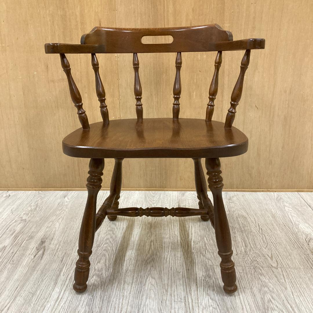 【飛騨産業】キツツキ　アームチェア　ダイニングチェア　椅子　木製　B