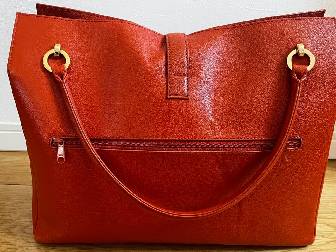 濱野皮革工藝　グレースディライトトート　オレンジxゴールド金具