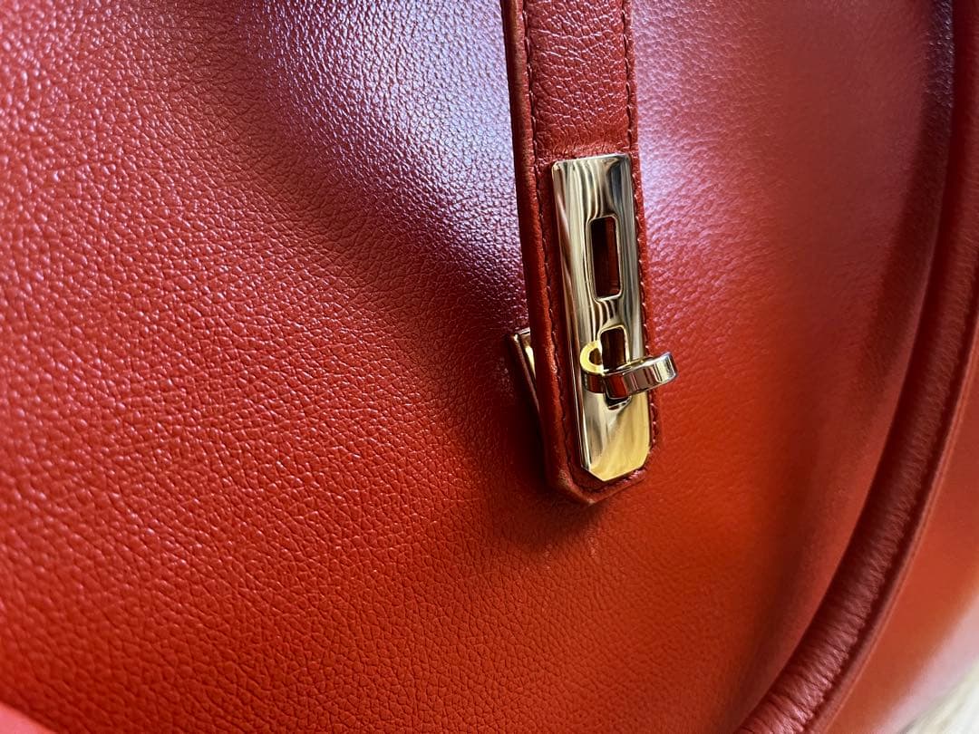 濱野皮革工藝　グレースディライトトート　オレンジxゴールド金具