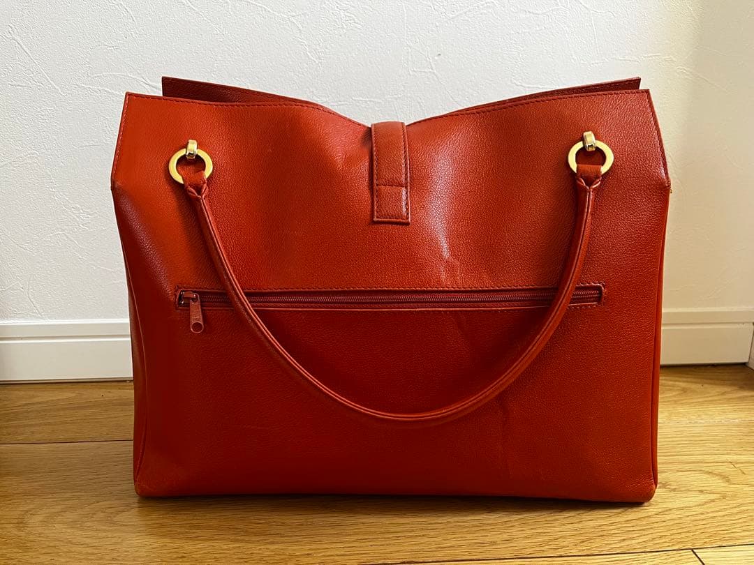 濱野皮革工藝　グレースディライトトート　オレンジxゴールド金具