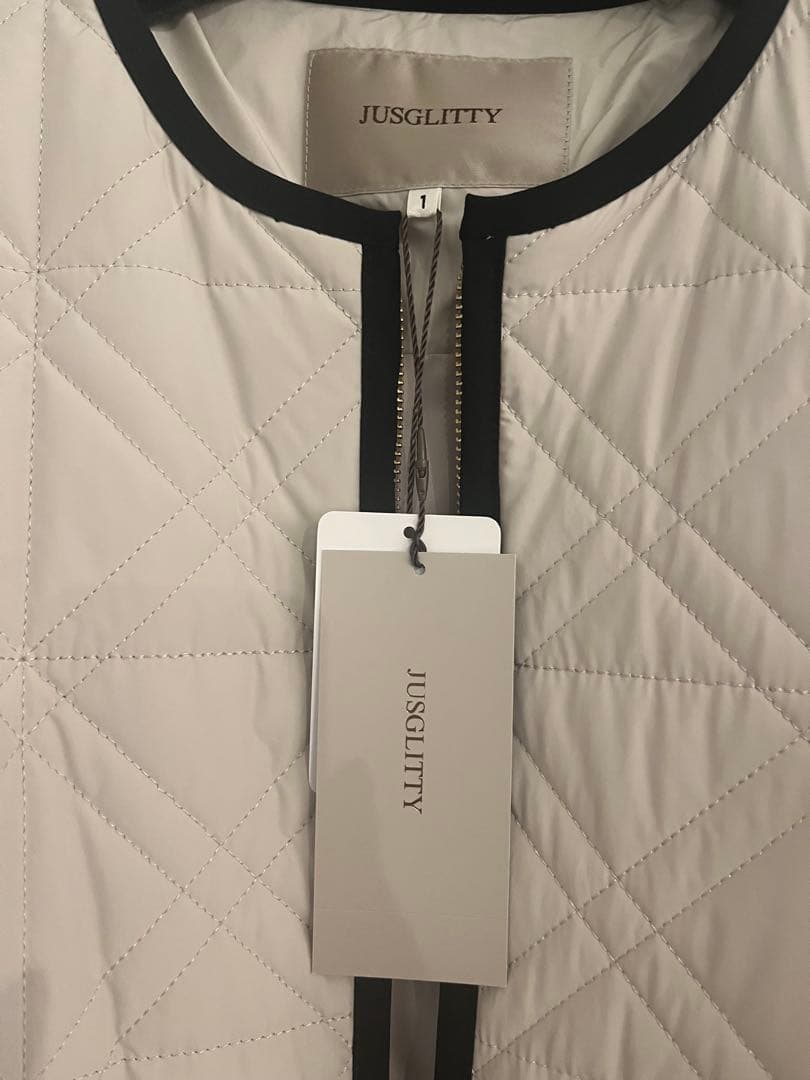 JUSGLITTY キルティング中綿ミドルコート