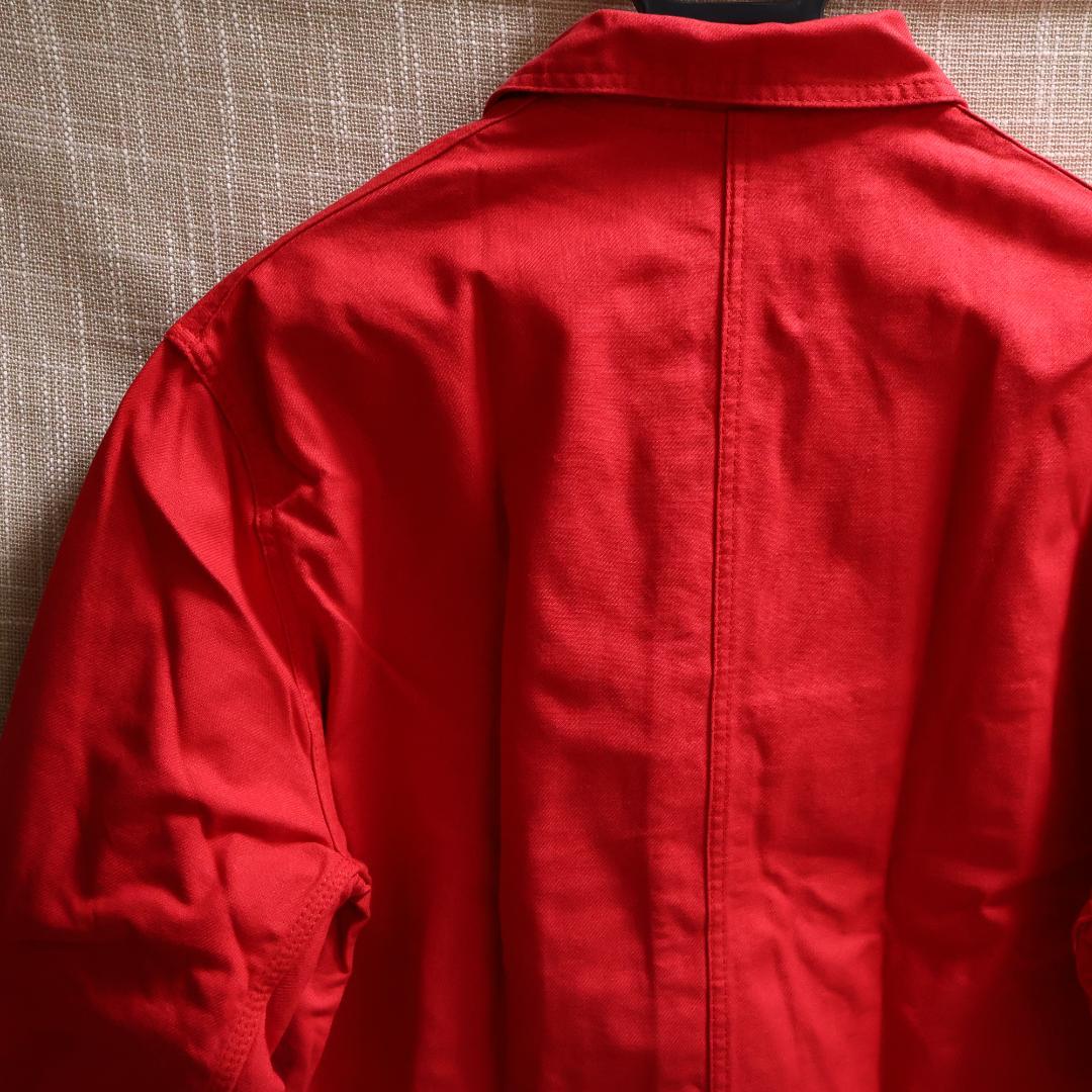 Laboureur レッド カバーオール 赤 サイズ4 フレンチワーク XL相当