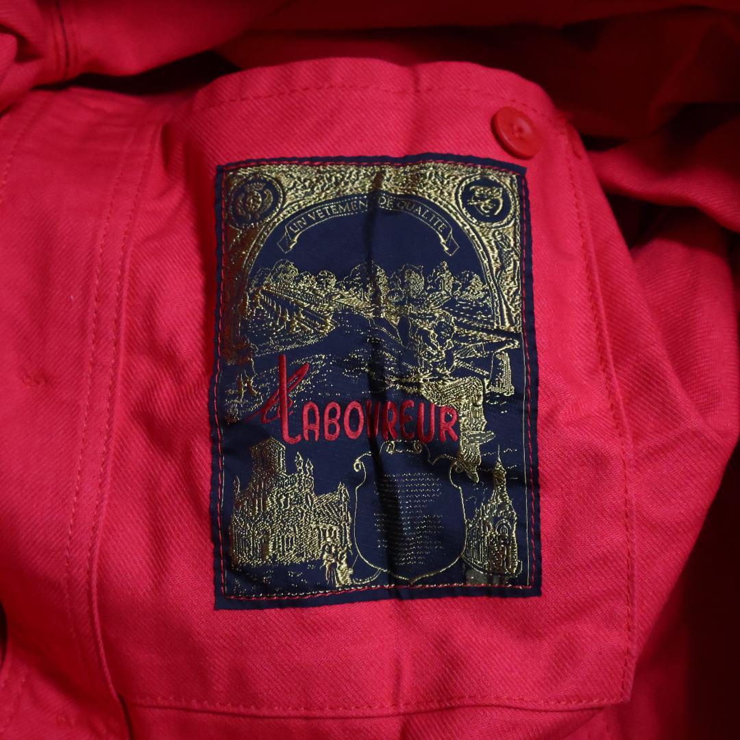 Laboureur レッド カバーオール 赤 サイズ4 フレンチワーク XL相当