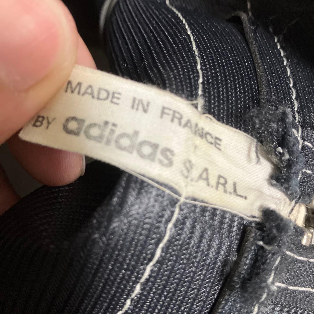 難あり ユーロヴィンテージ フランス製adidas ボストンレザーバッグ 黒/白