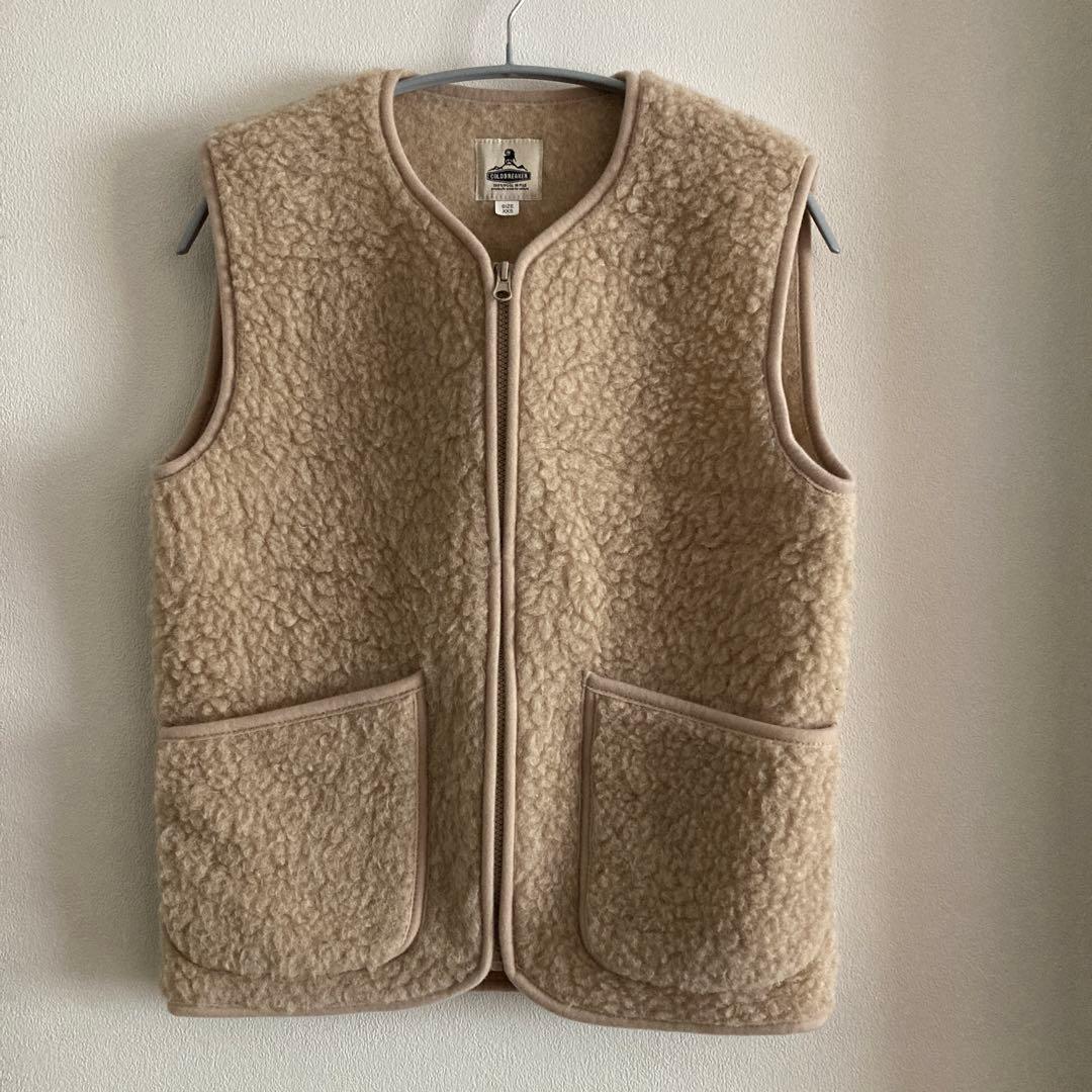 522さま専用　COLDBREAKER ウールボアジップアップベスト ベージュ