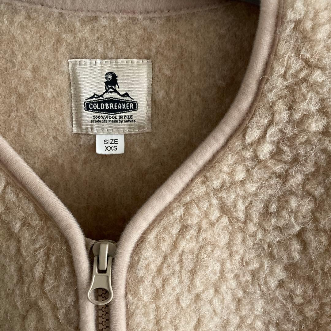 522さま専用　COLDBREAKER ウールボアジップアップベスト ベージュ